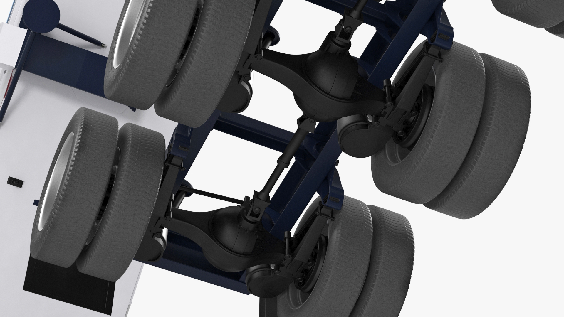 3D model Transporter Erector Loader with Raised Elevated Trailer