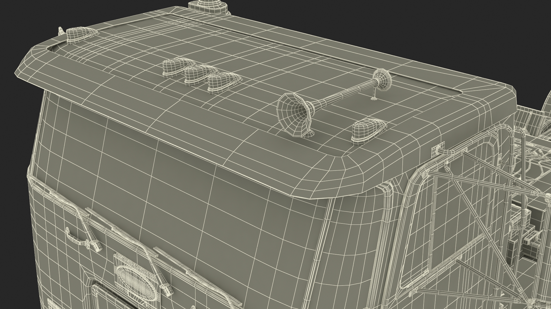 3D model Transporter Erector Loader with Raised Elevated Trailer