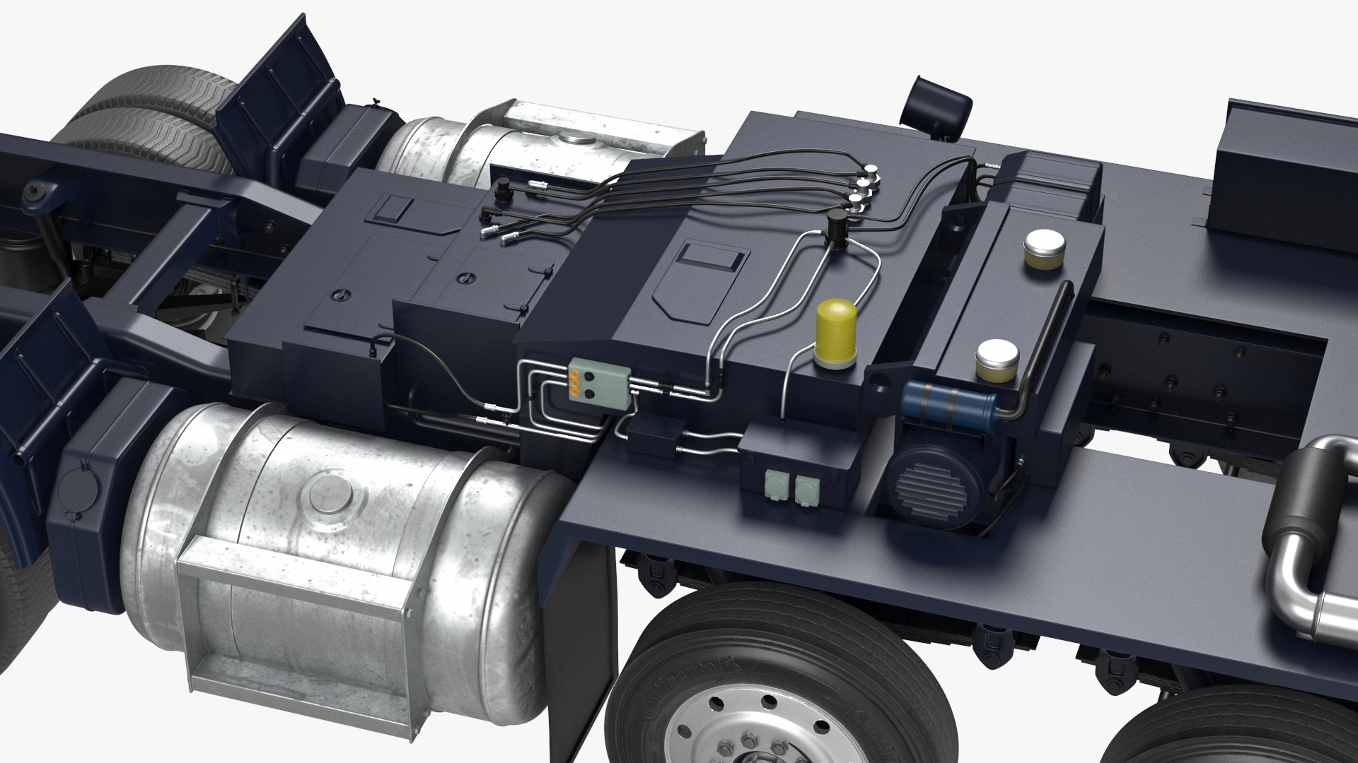 3D model Transporter Erector Loader with Raised Elevated Trailer