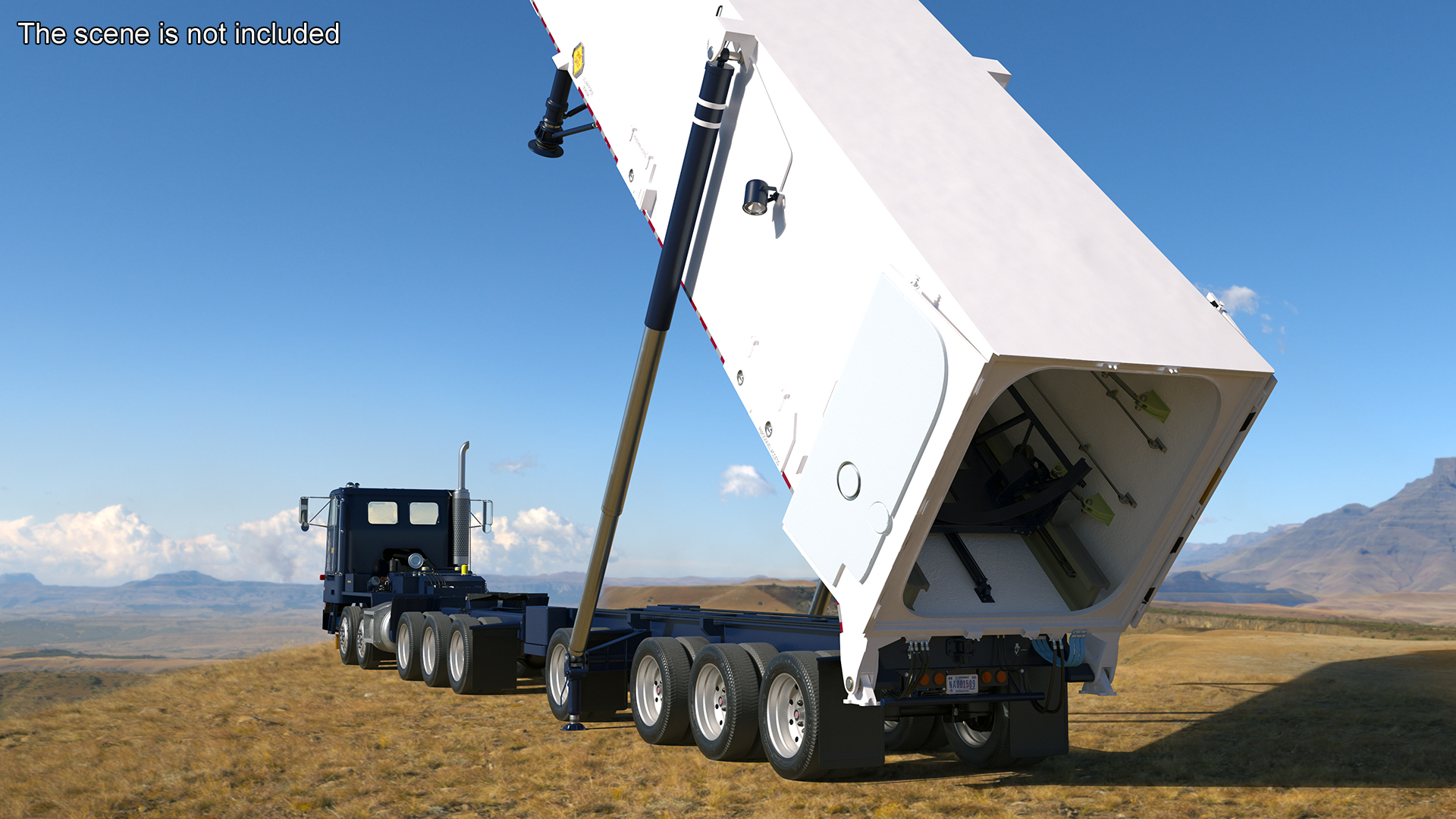 3D model Transporter Erector Loader with Raised Elevated Trailer