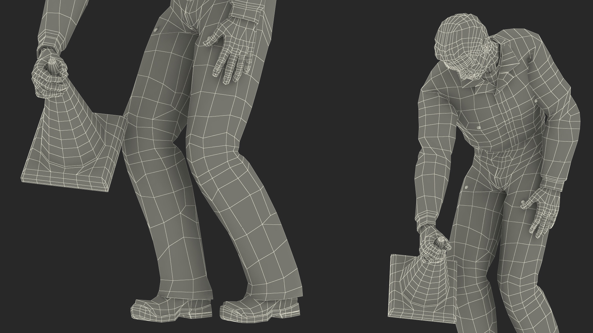 Dirty Road Worker Set Up Cone 3D model