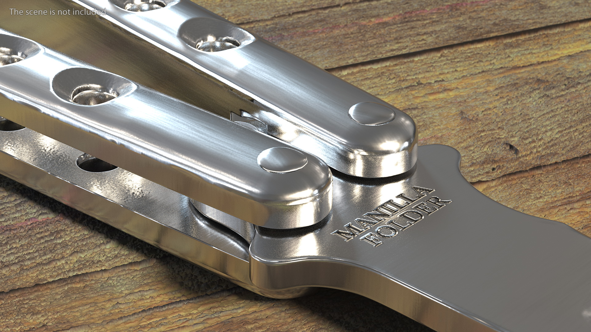 Manilla Folder Balisong Butterfly Knife 3D model