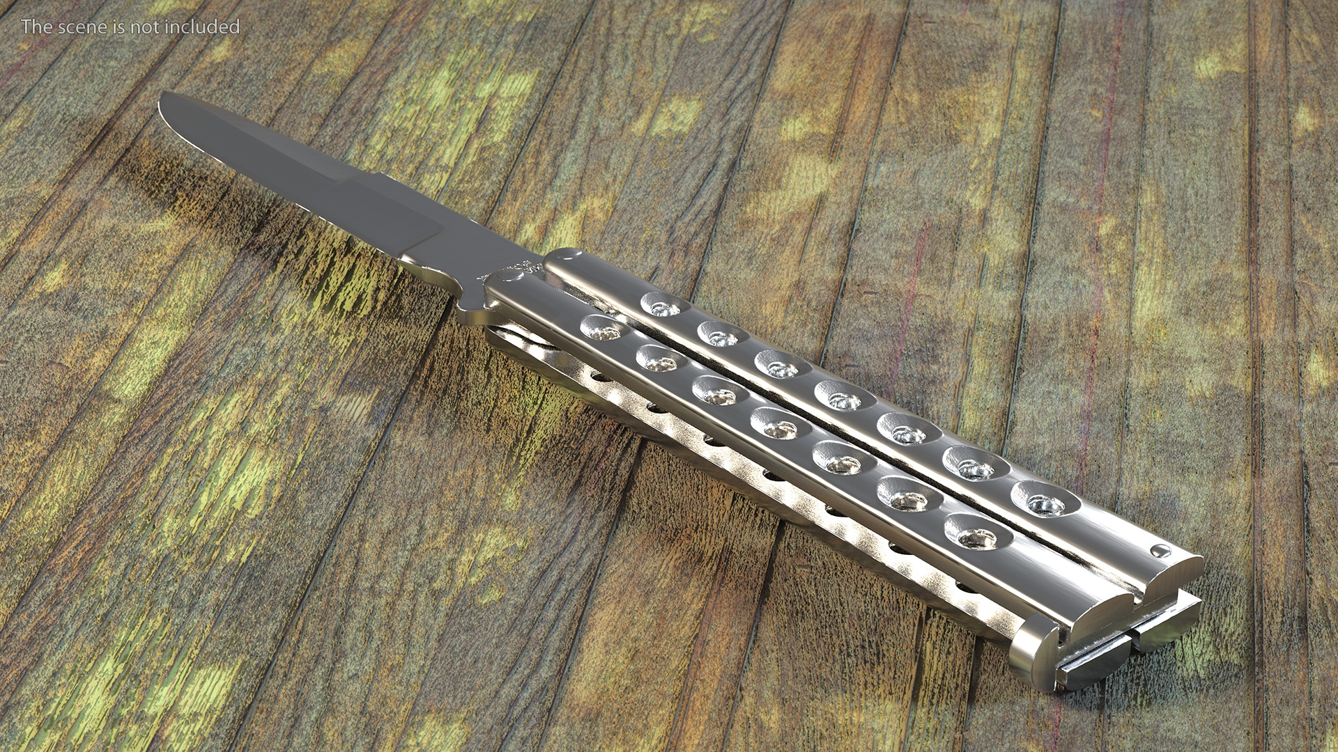 Manilla Folder Balisong Butterfly Knife 3D model