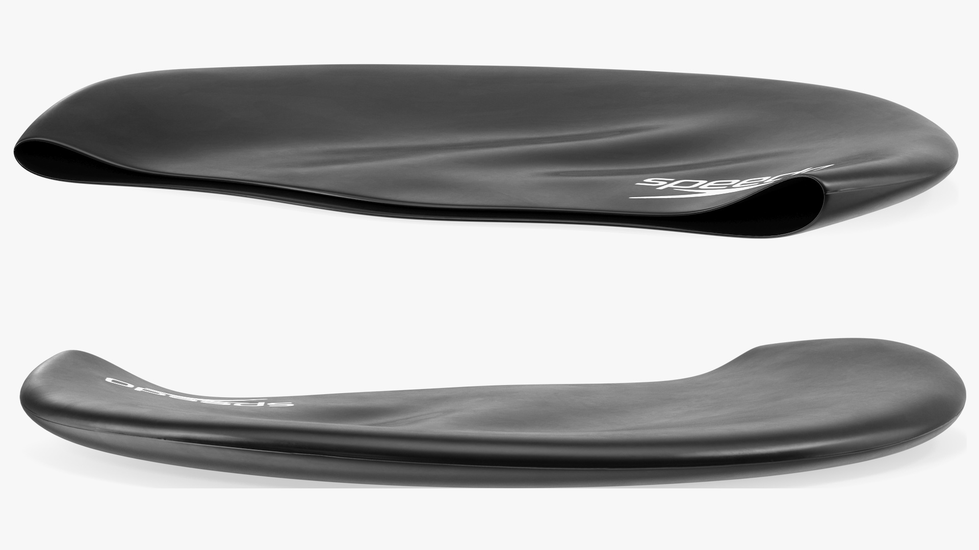 3D Speedo Black Waterproof Swimming Cap
