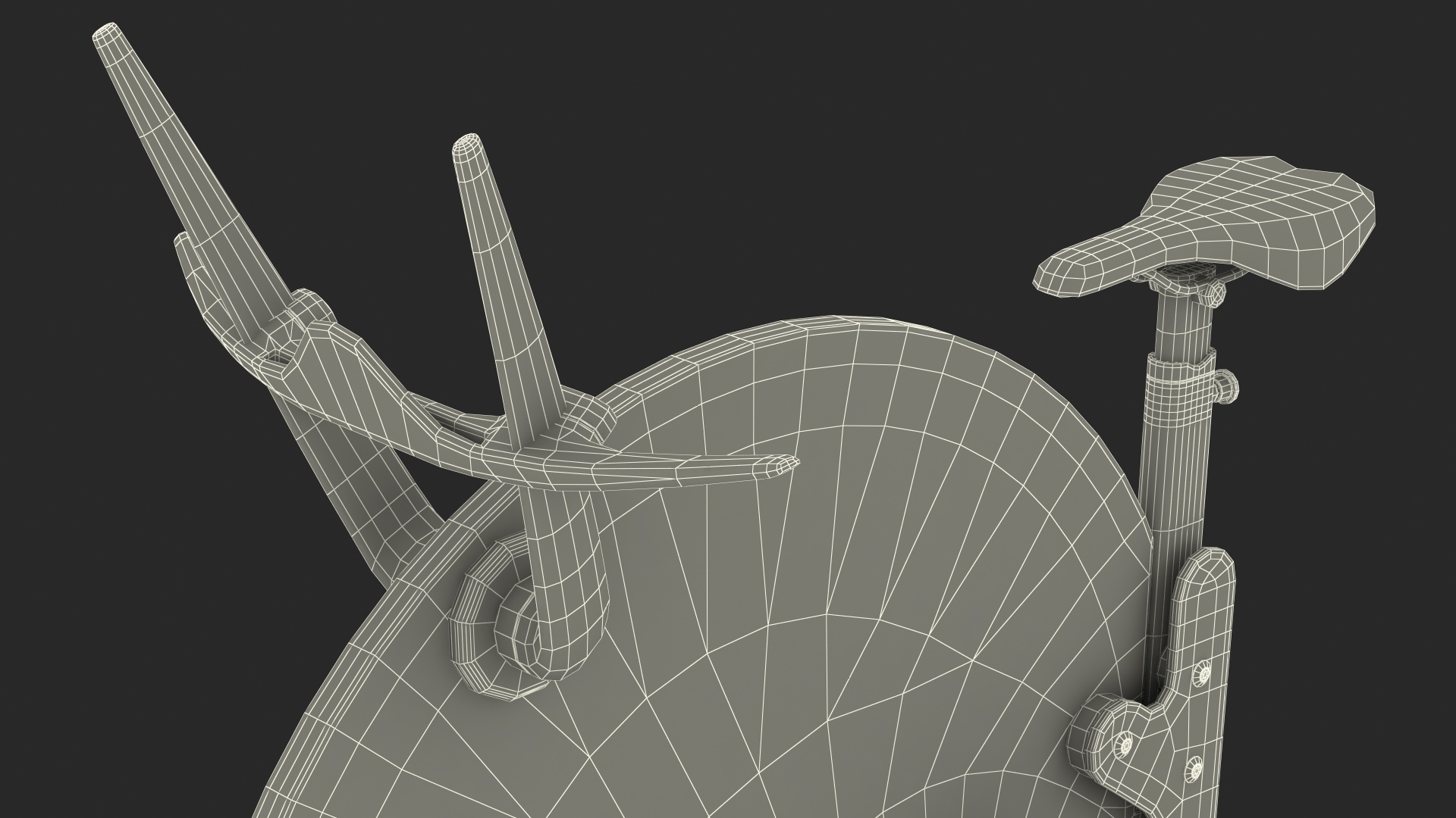 3D Futuristic Exercise Bike Ciclotte Steel Rigged