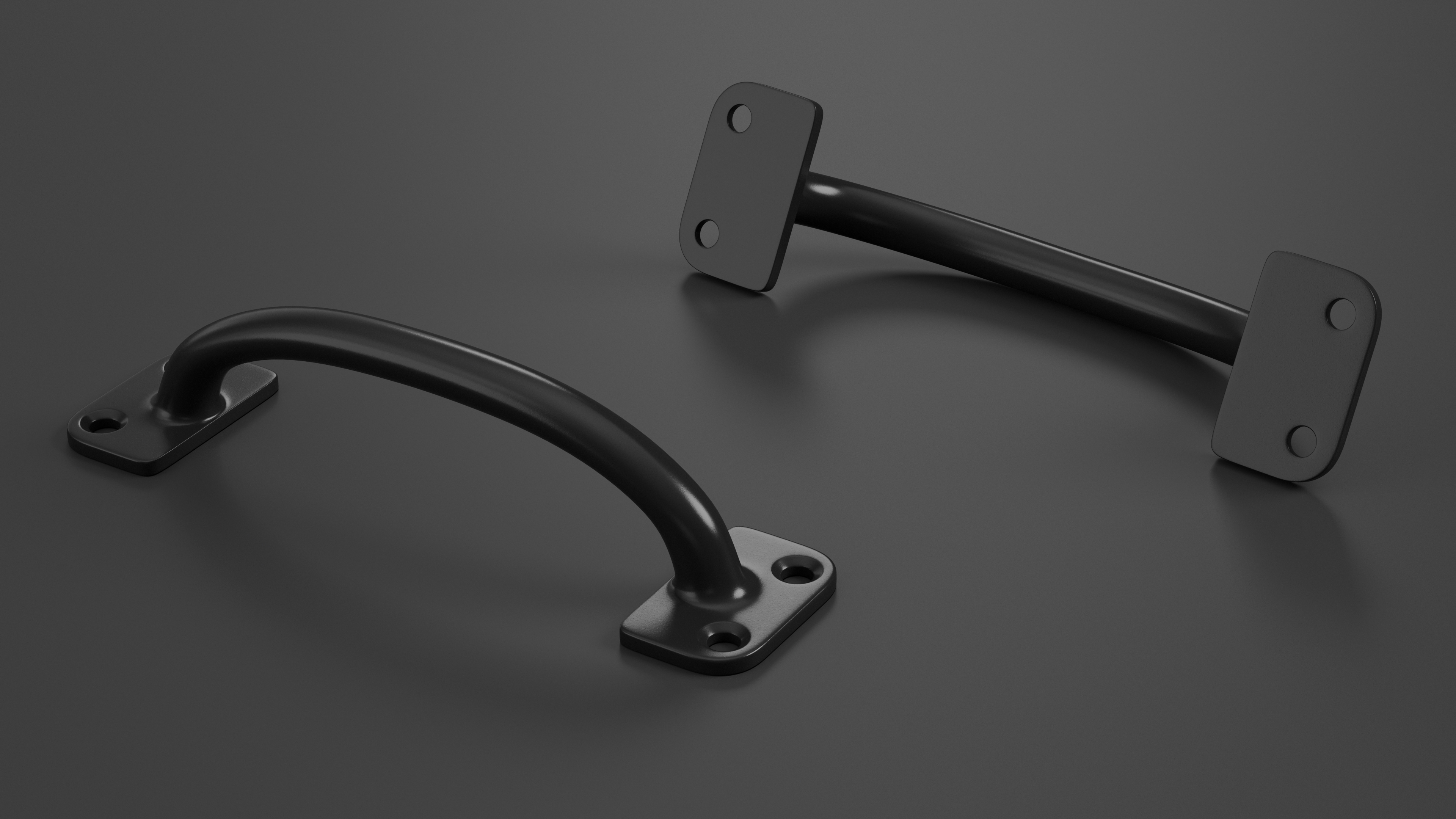 3D model Kitchen Cabinet Handle Traditional Black