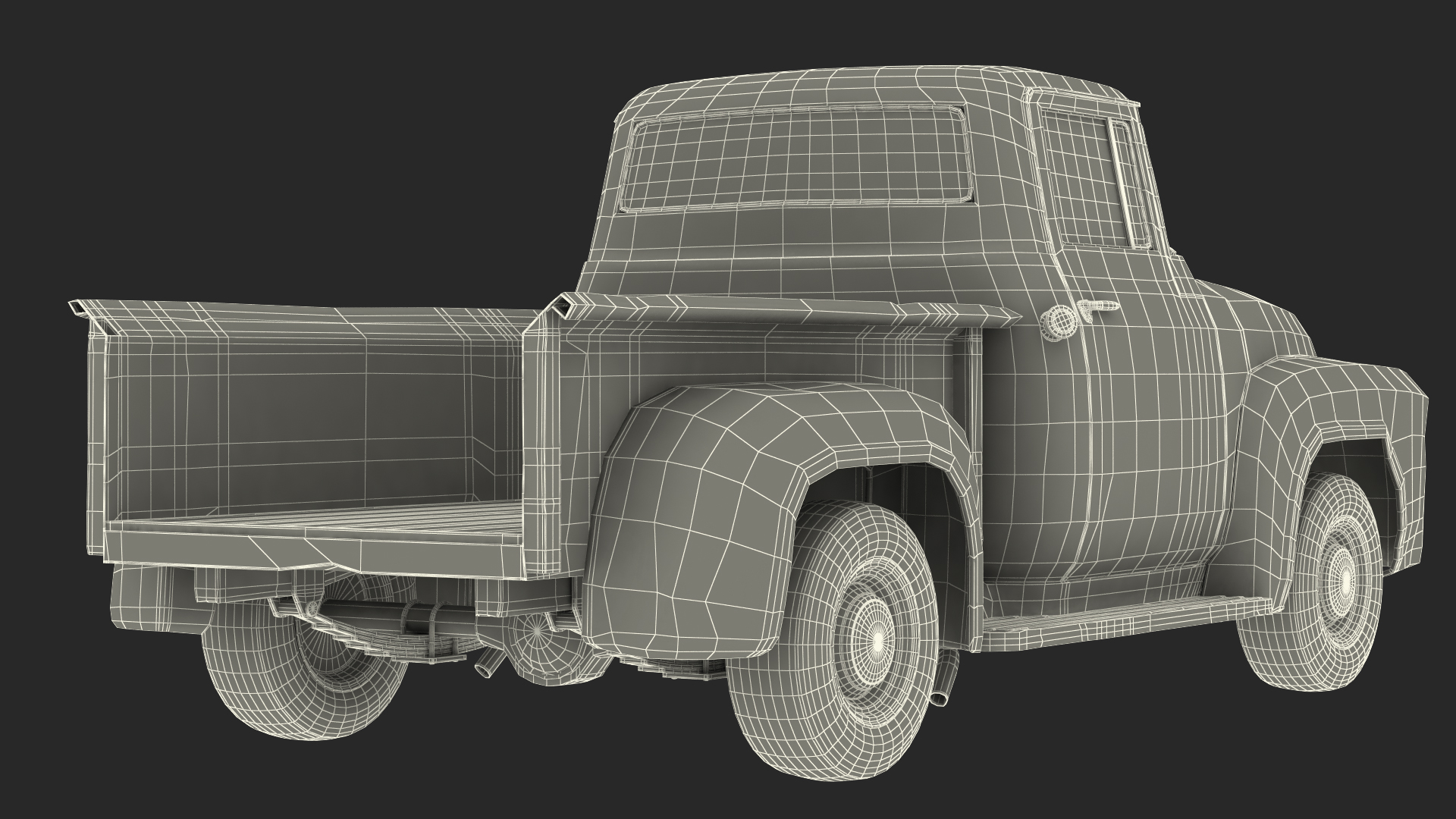 Rusty Old Ford F100 Pickup Truck 3D