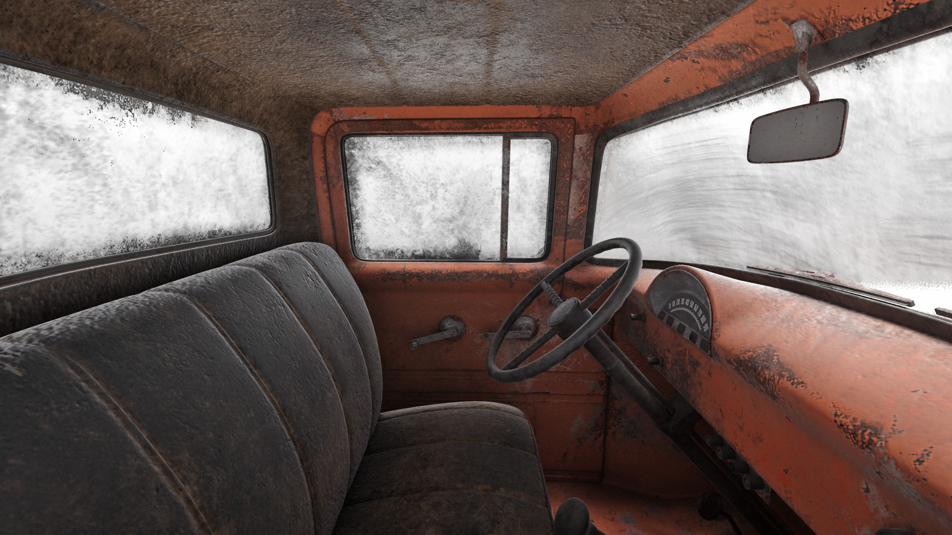 Rusty Old Ford F100 Pickup Truck 3D