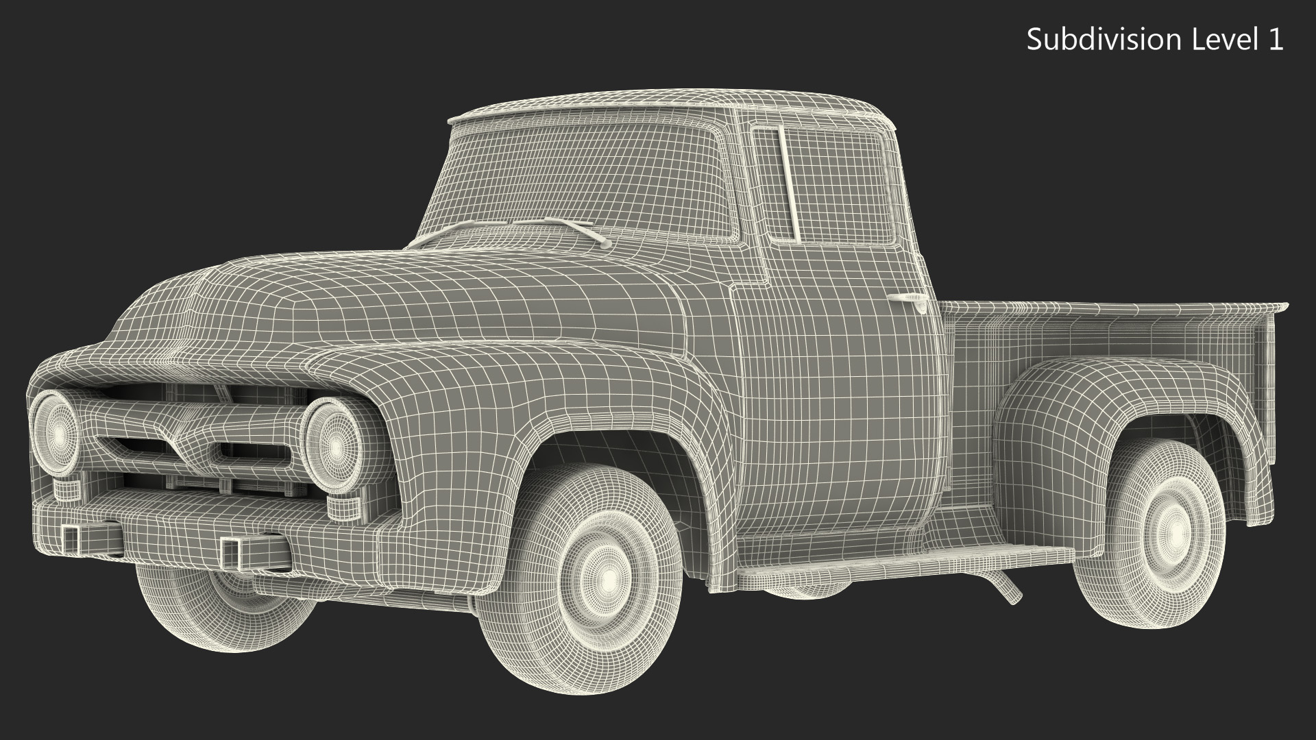 Rusty Old Ford F100 Pickup Truck 3D