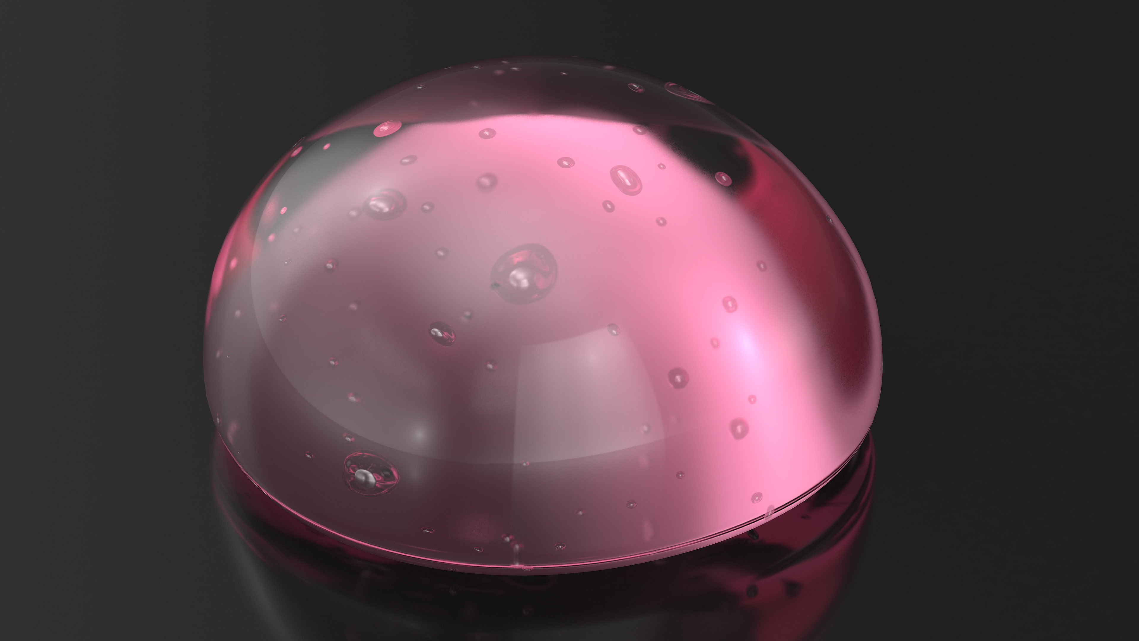 3D Pink Gel Drop model