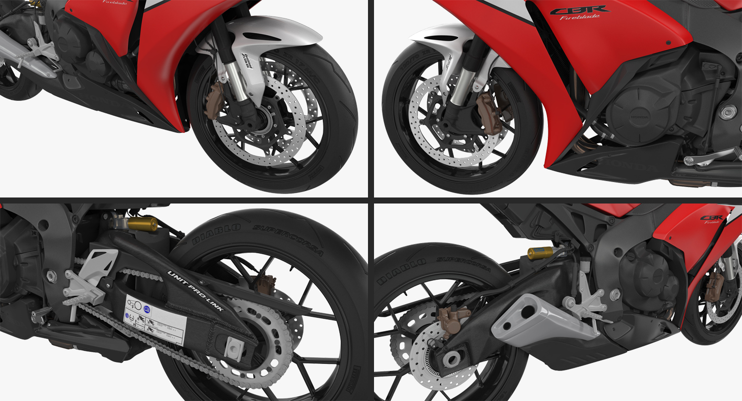 New Honda CBR1000RR Fireblade SP 2016 Rigged 3D model