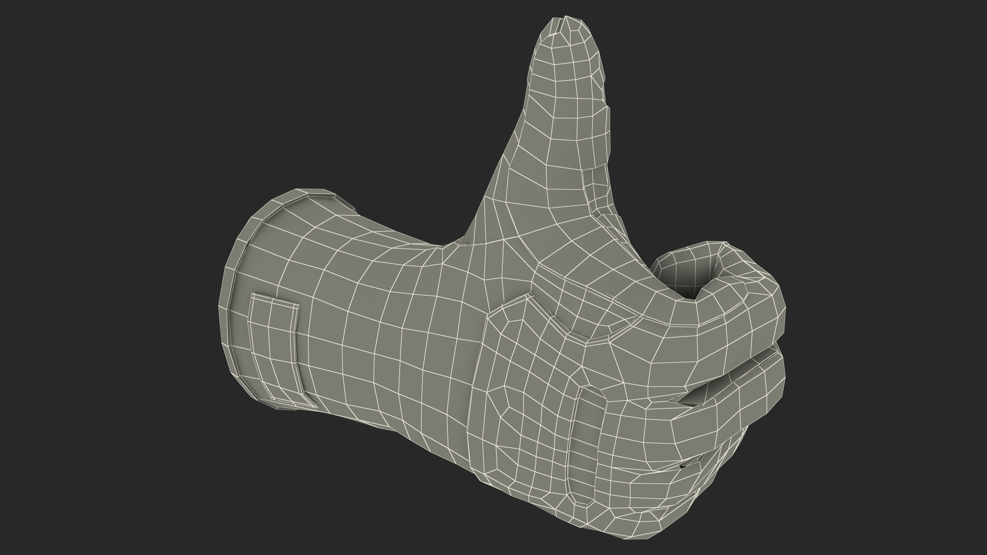 Heavy Duty Safety Gloves Thumbs Up 3D model