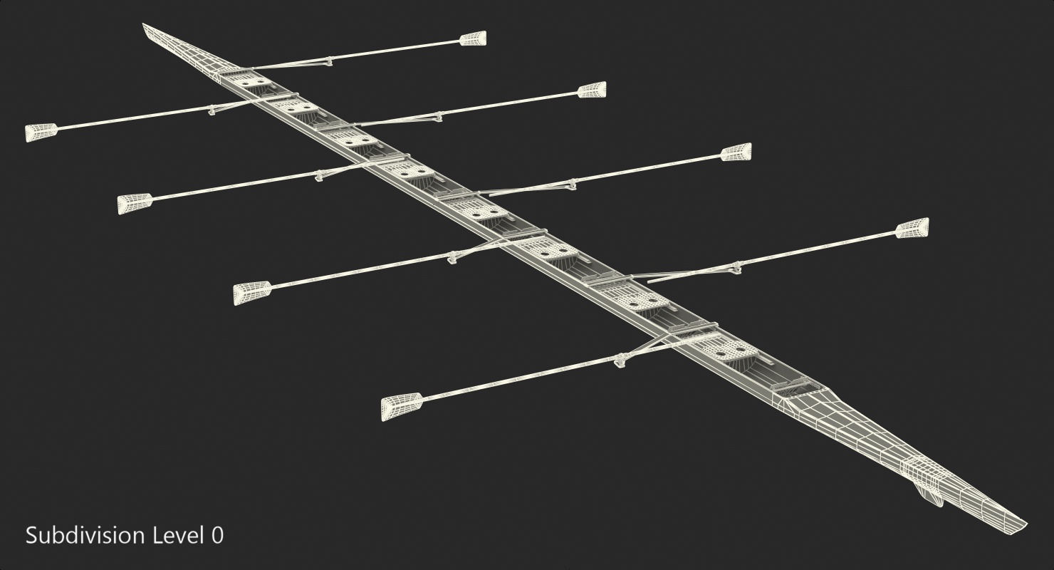 3D Sweep Eight Rowing model