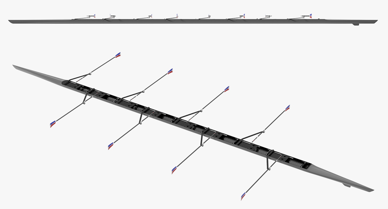3D Sweep Eight Rowing model