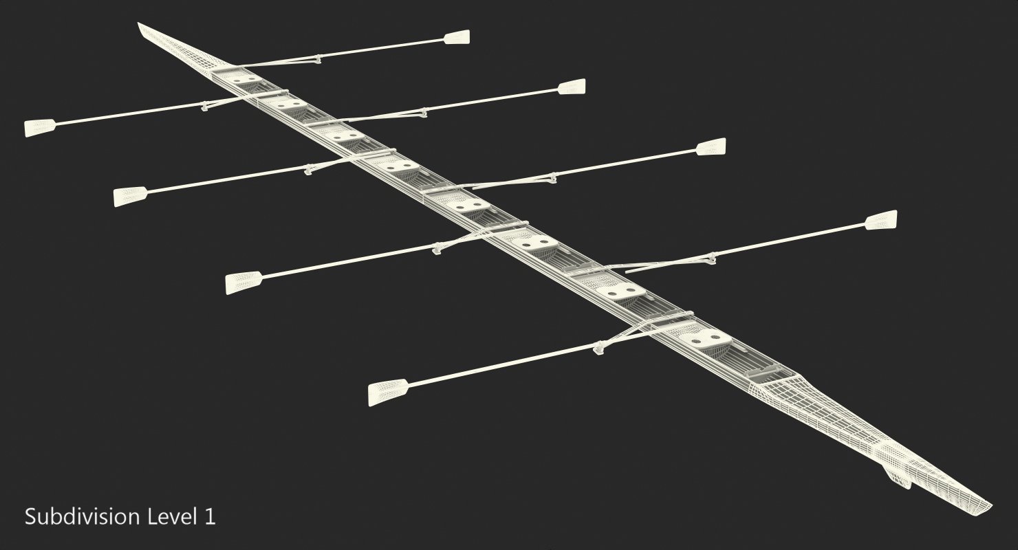 3D Sweep Eight Rowing model