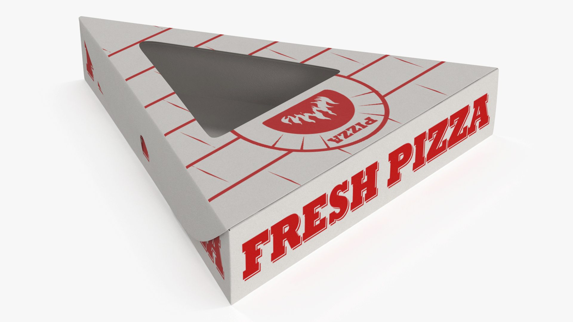 3D Triangle Pizza Slice Packaging Box with Window