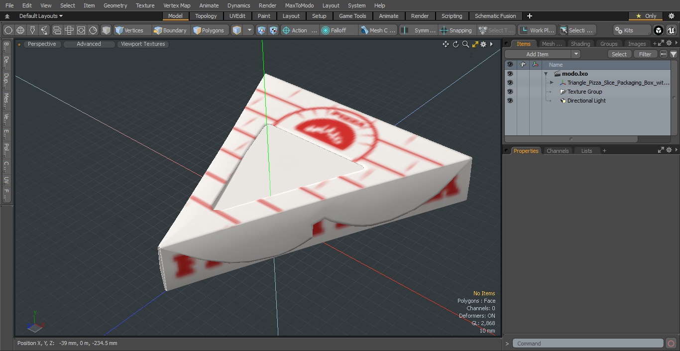3D Triangle Pizza Slice Packaging Box with Window