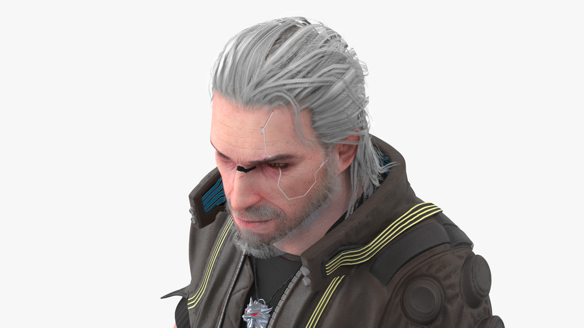 Cyberpunk 2077 Character Geralt Walking Pose 3D model