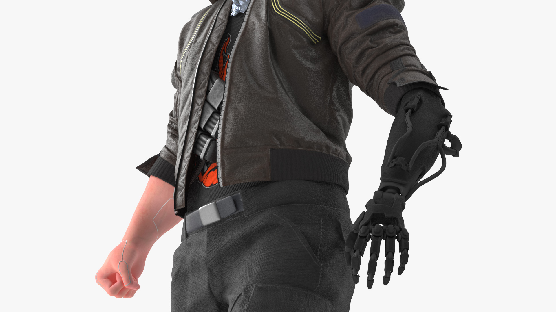 Cyberpunk 2077 Character Geralt Walking Pose 3D model