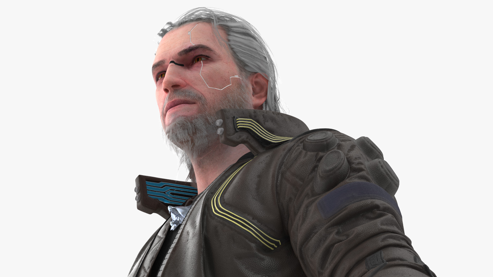 Cyberpunk 2077 Character Geralt Walking Pose 3D model