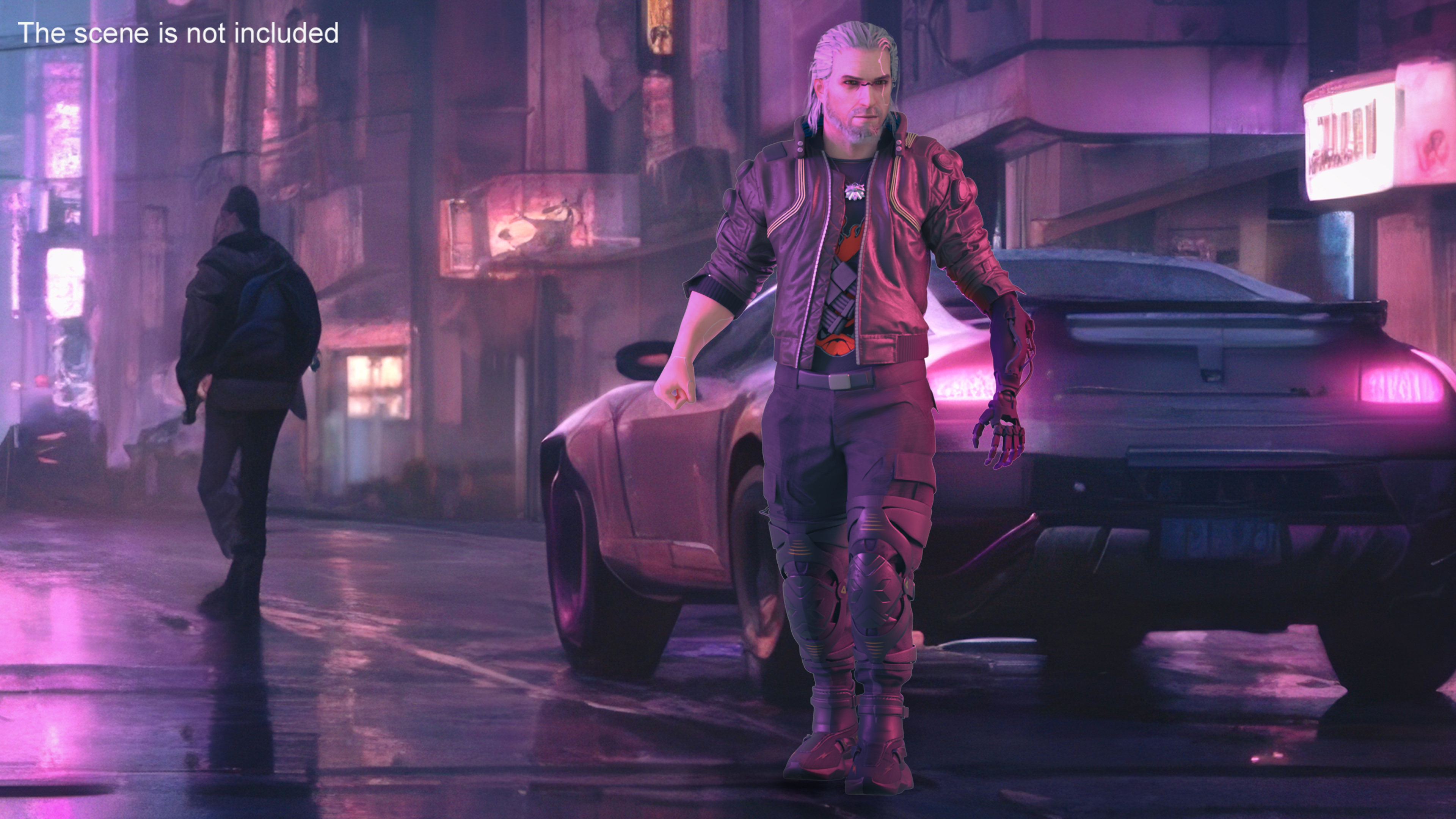 Cyberpunk 2077 Character Geralt Walking Pose 3D model