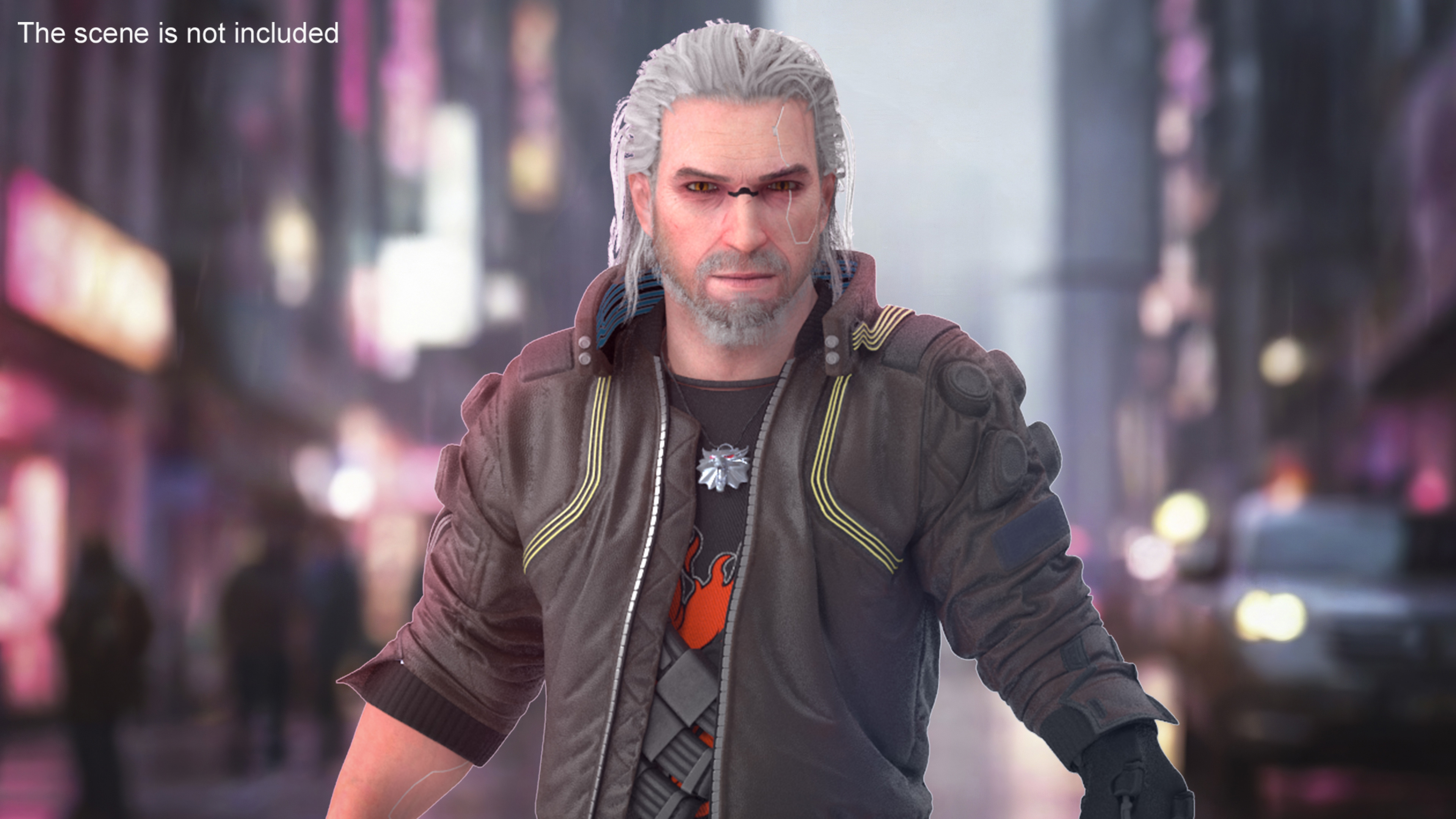 Cyberpunk 2077 Character Geralt Walking Pose 3D model