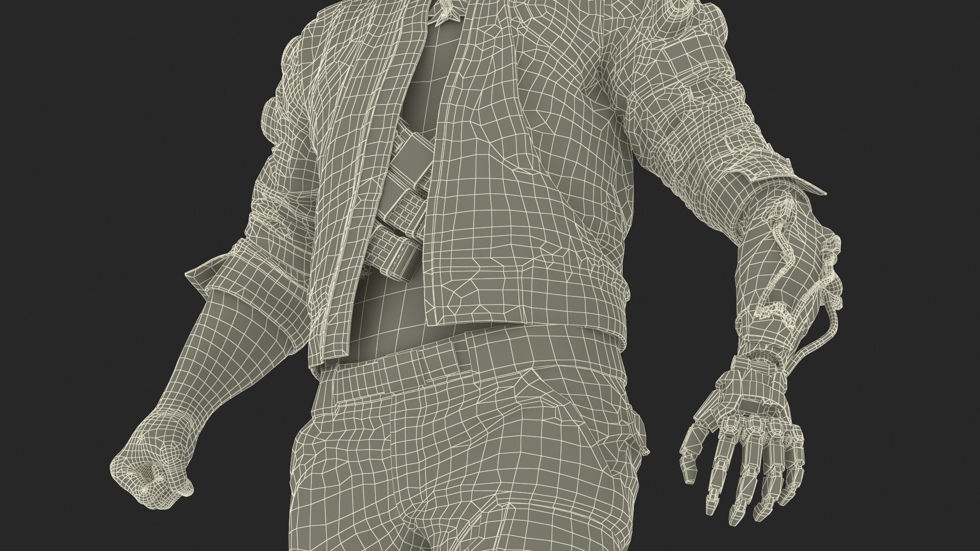 Cyberpunk 2077 Character Geralt Walking Pose 3D model