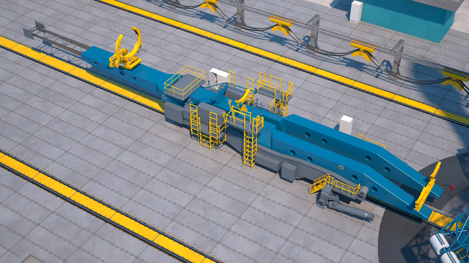 3D Vostochny Cosmodrome Spaceport with Soyuz 2 Orbital Vehicle Rigged