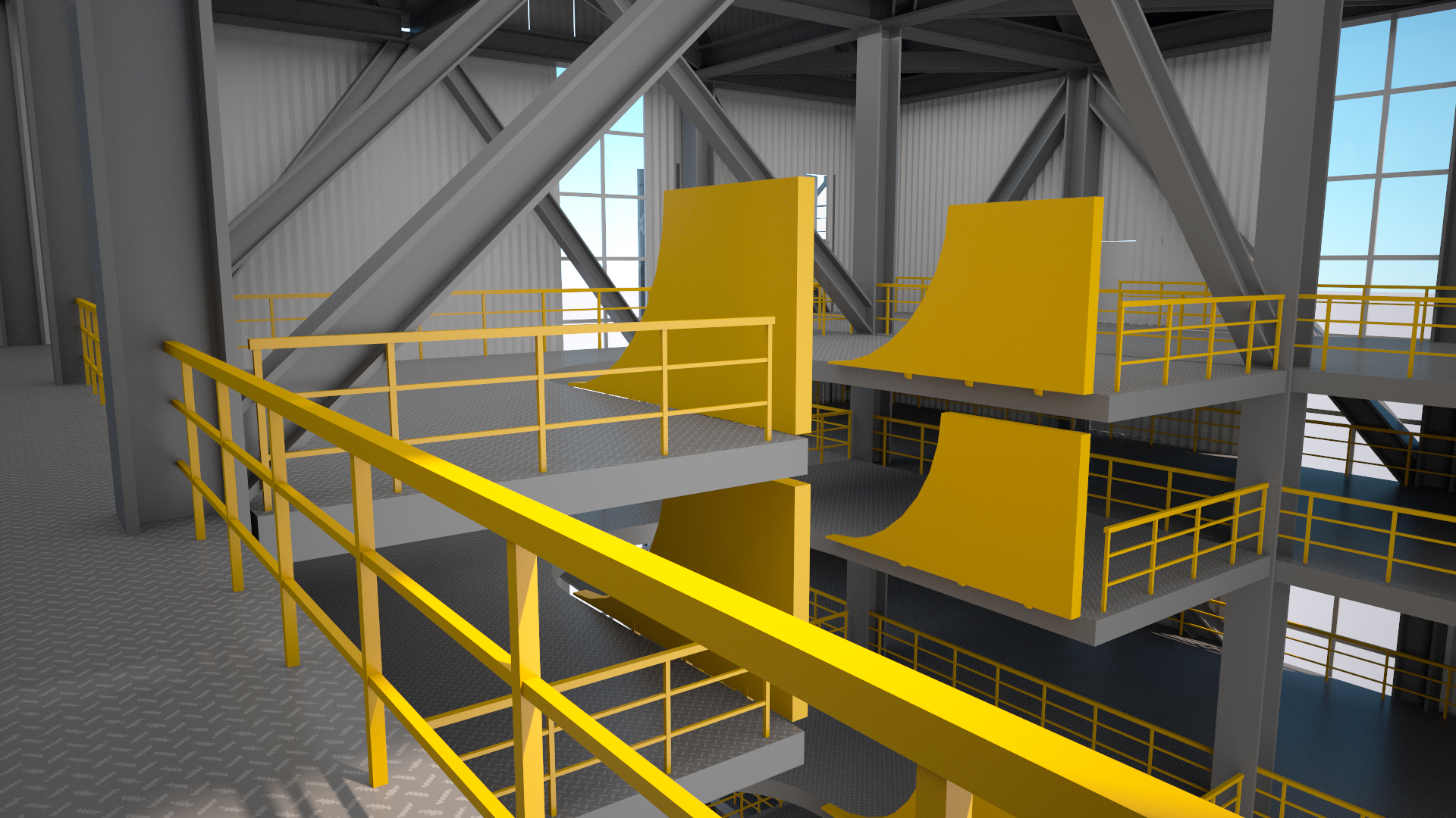 3D Vostochny Cosmodrome Spaceport with Soyuz 2 Orbital Vehicle Rigged