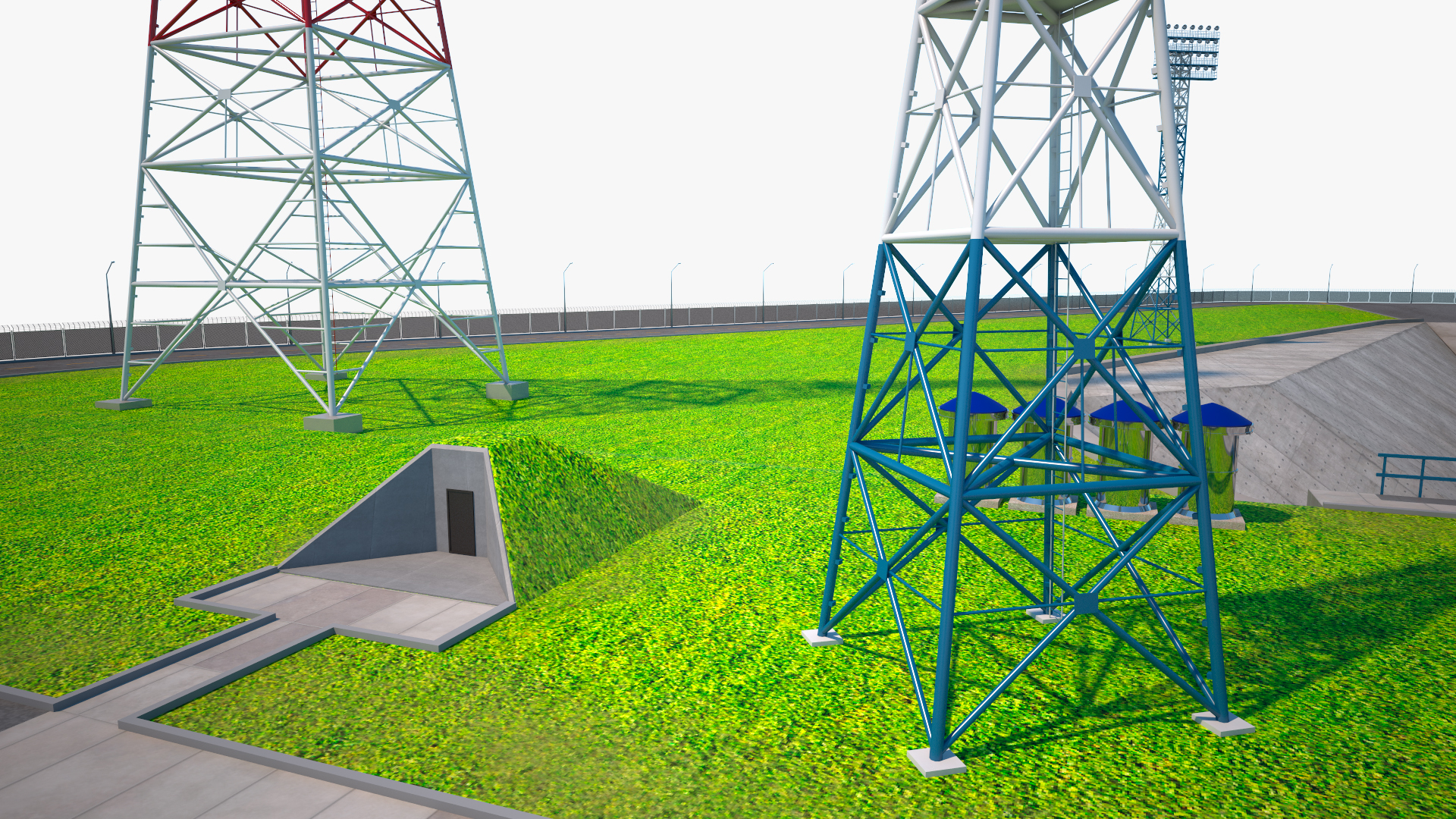3D Vostochny Cosmodrome Spaceport with Soyuz 2 Orbital Vehicle Rigged