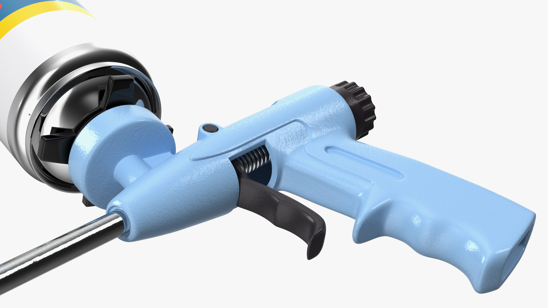 3D model Polyurethane Spray Gun with Foam Balloon Assembled