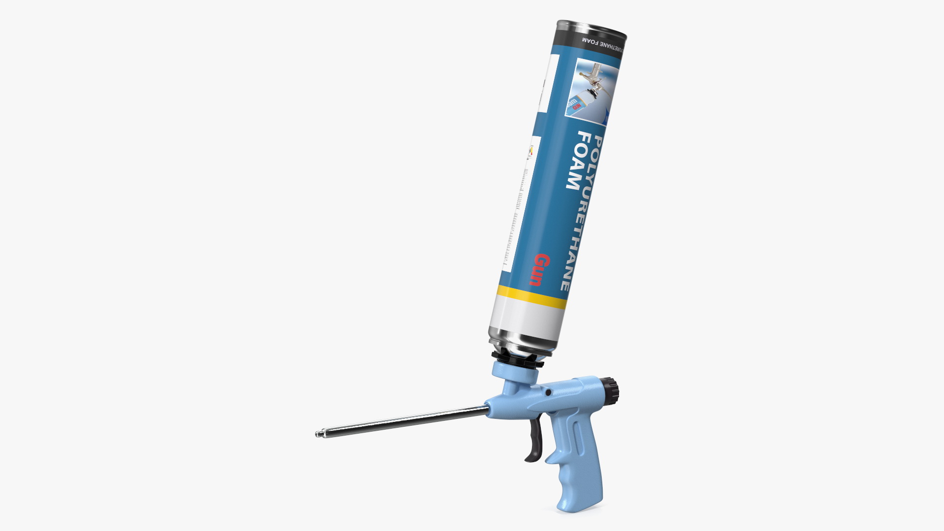 3D model Polyurethane Spray Gun with Foam Balloon Assembled