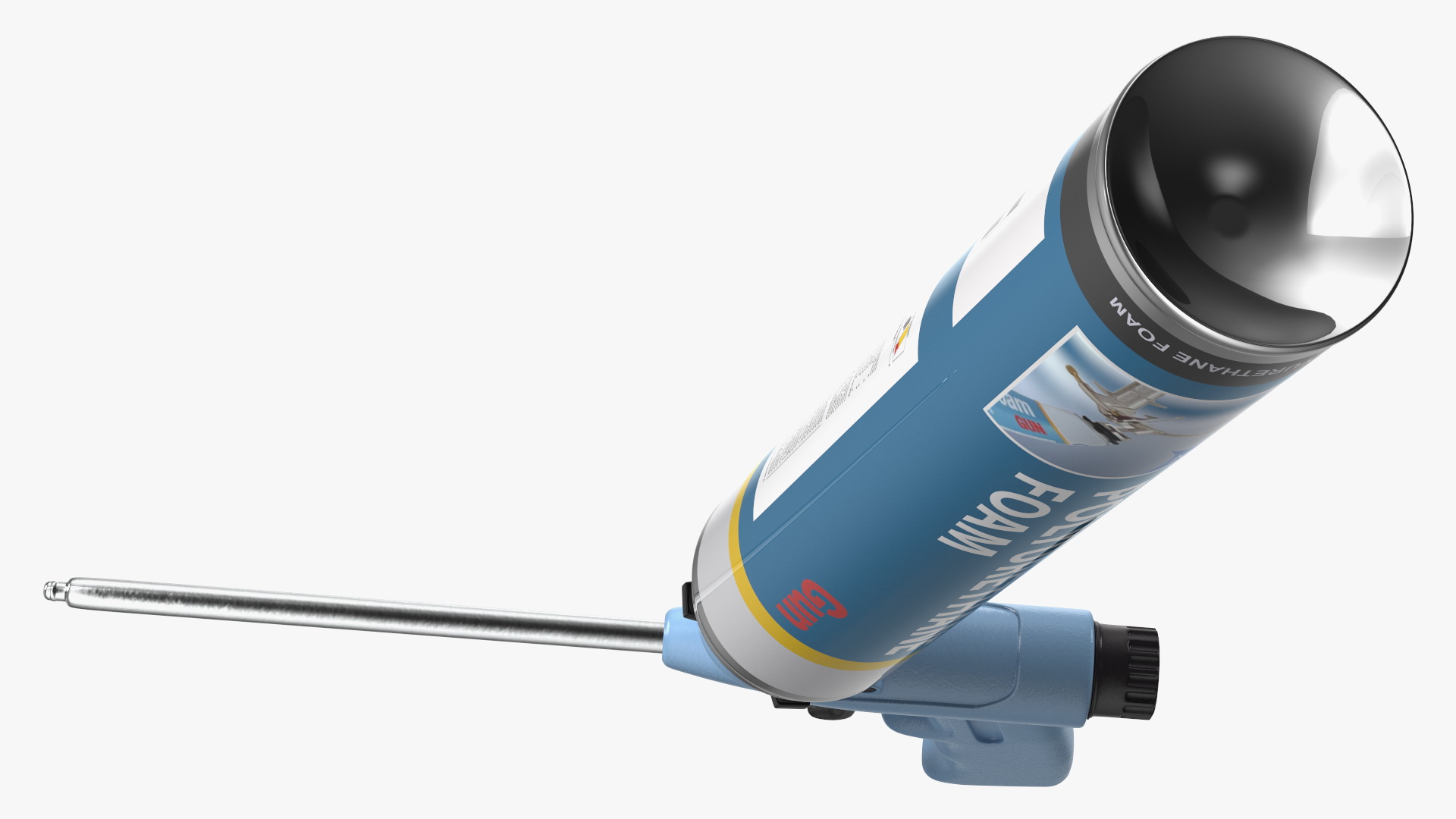 3D model Polyurethane Spray Gun with Foam Balloon Assembled
