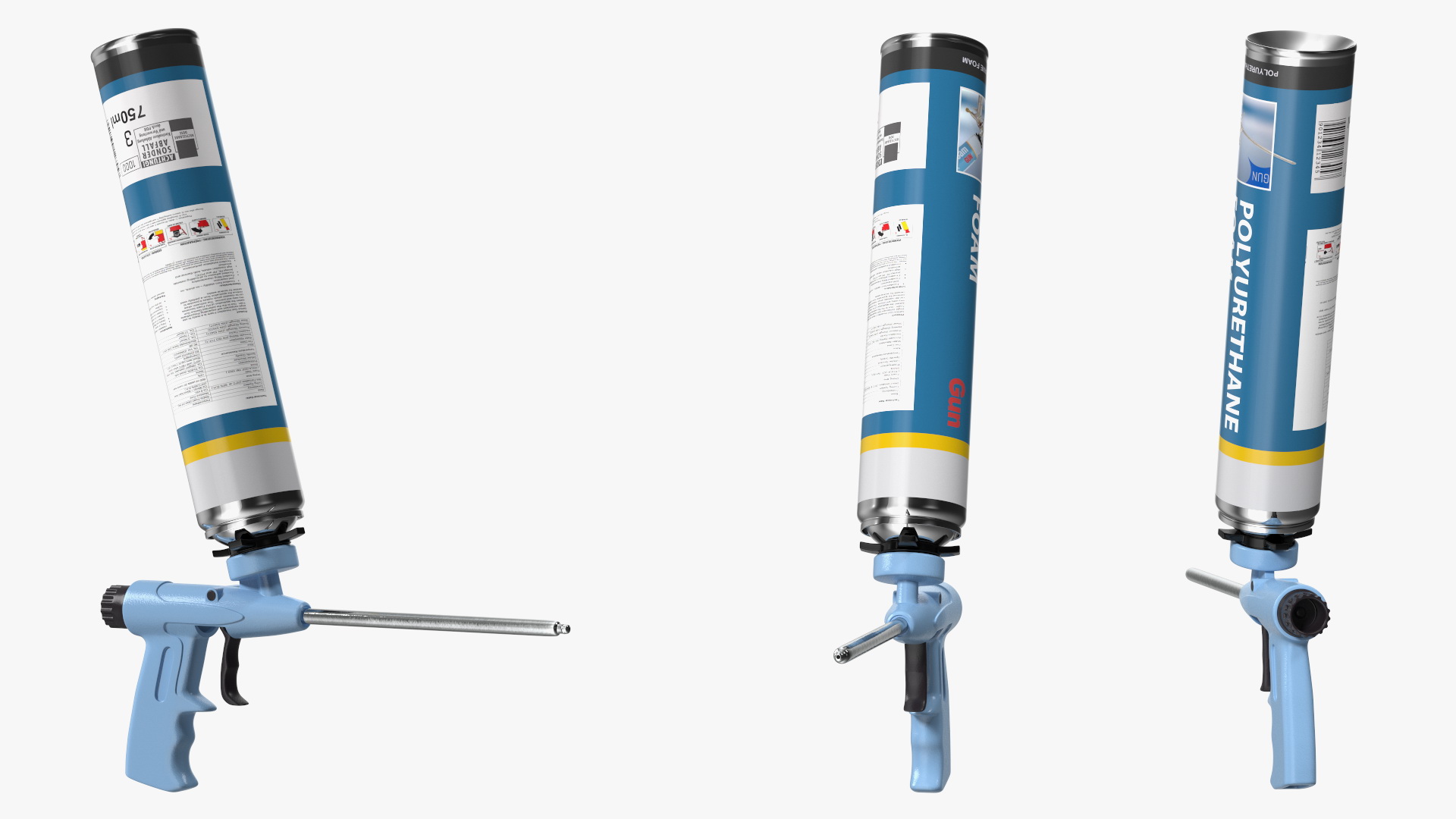 3D model Polyurethane Spray Gun with Foam Balloon Assembled