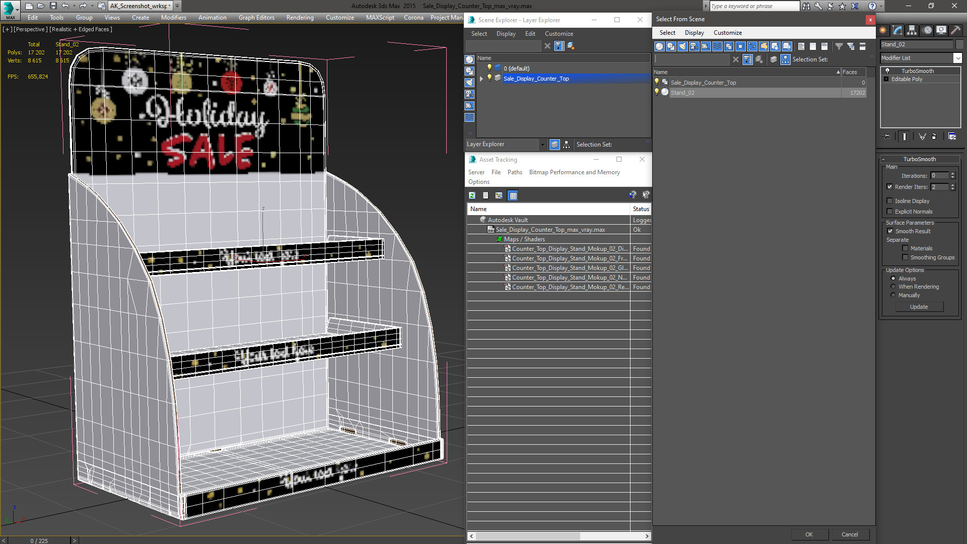 Sale Display Counter Top 3D model