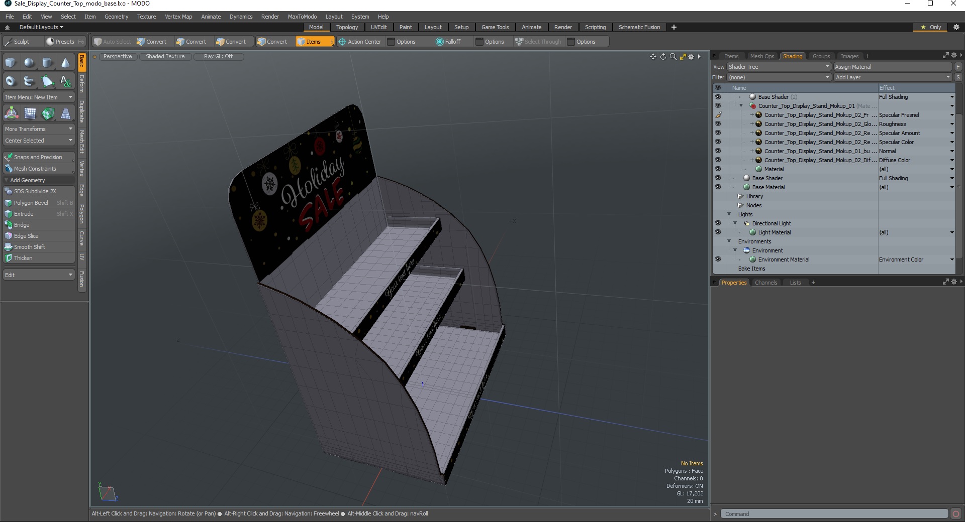 Sale Display Counter Top 3D model