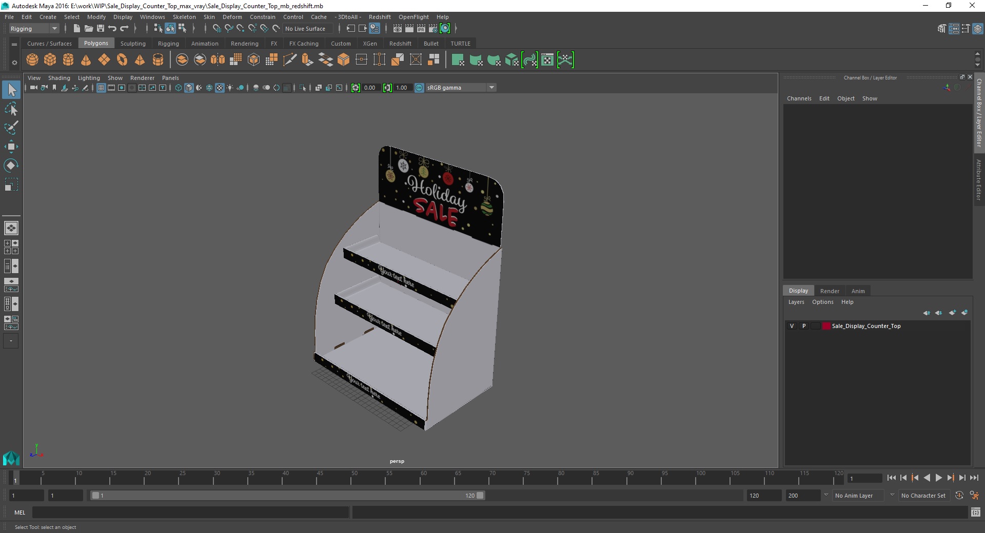 Sale Display Counter Top 3D model