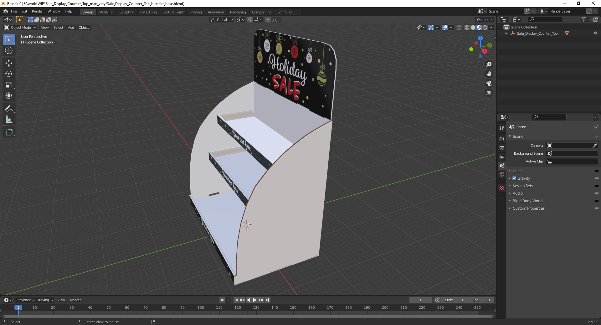 Sale Display Counter Top 3D model