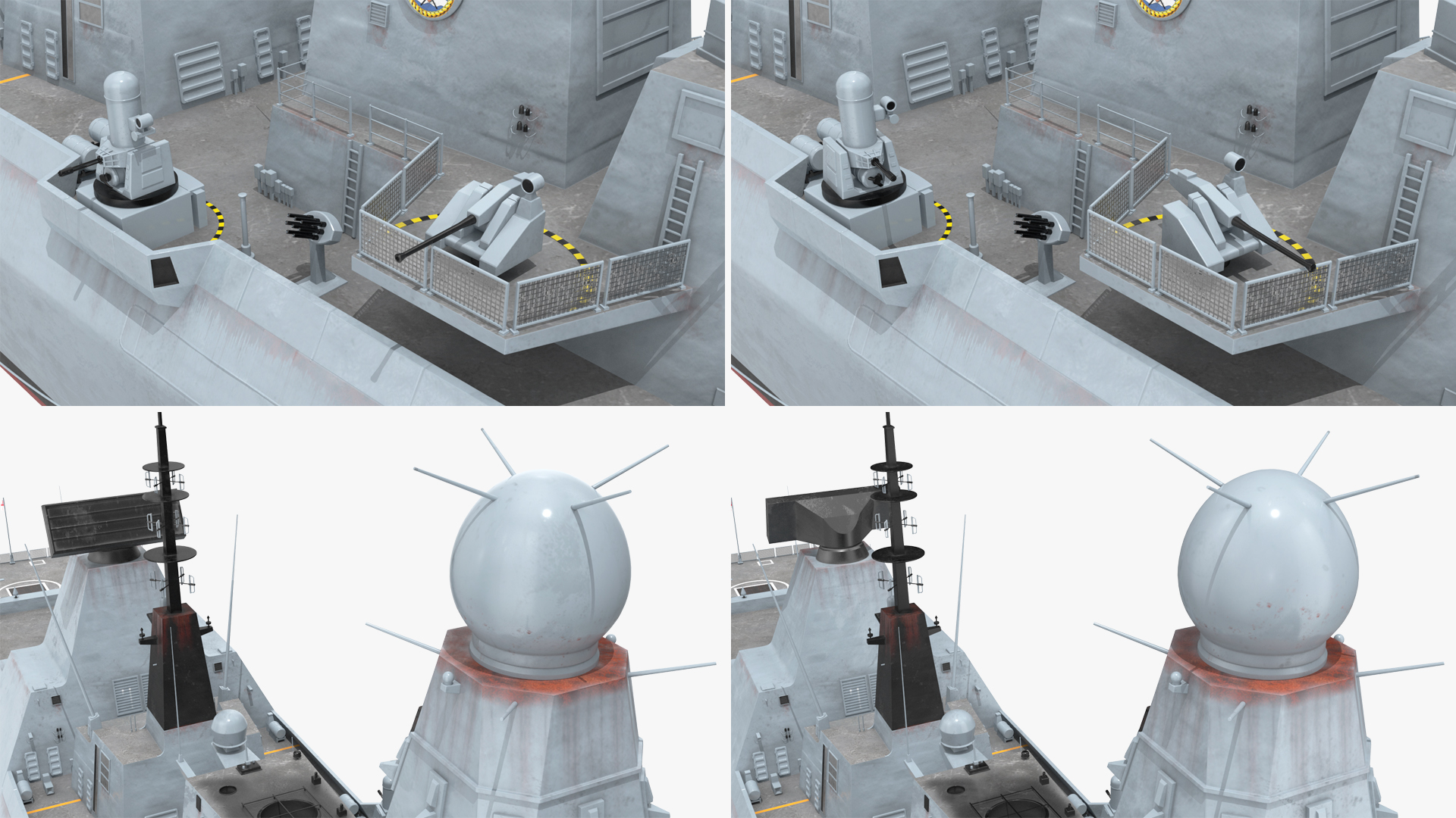3D model Royal Navy Type 45 Destroyer Rigged