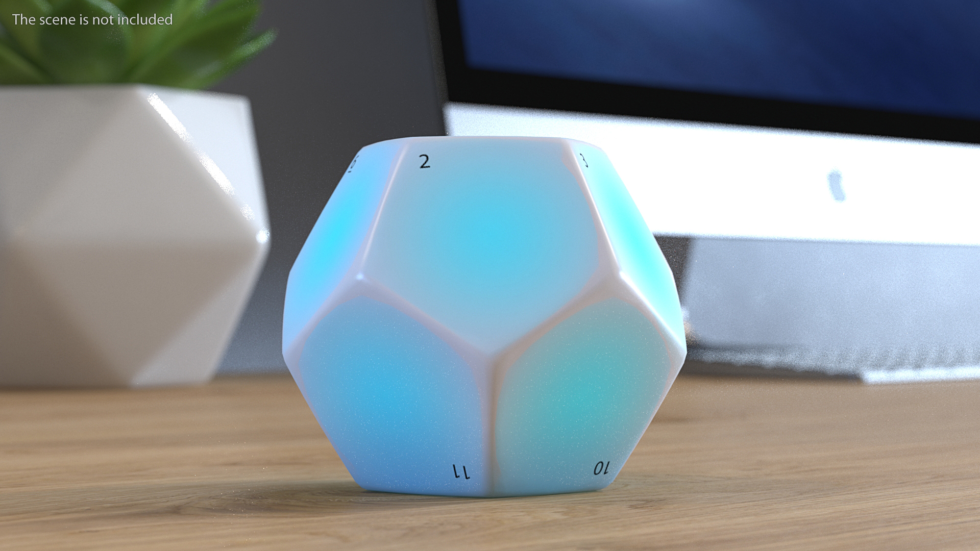 3D model Nanoleaf Remote with Nanoleaf Light Panel Light On