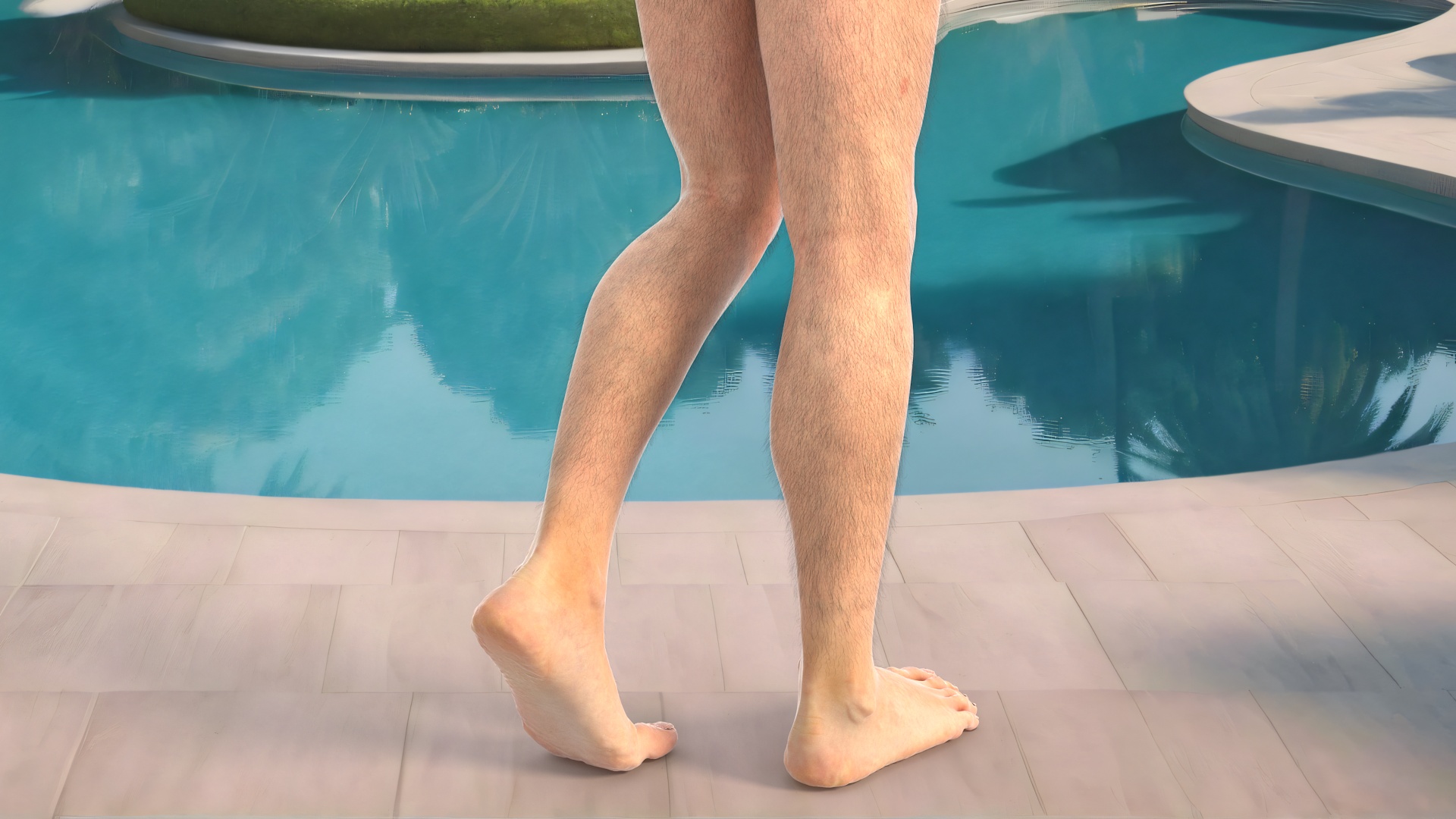 3D Realistic Man Legs in a Pose model