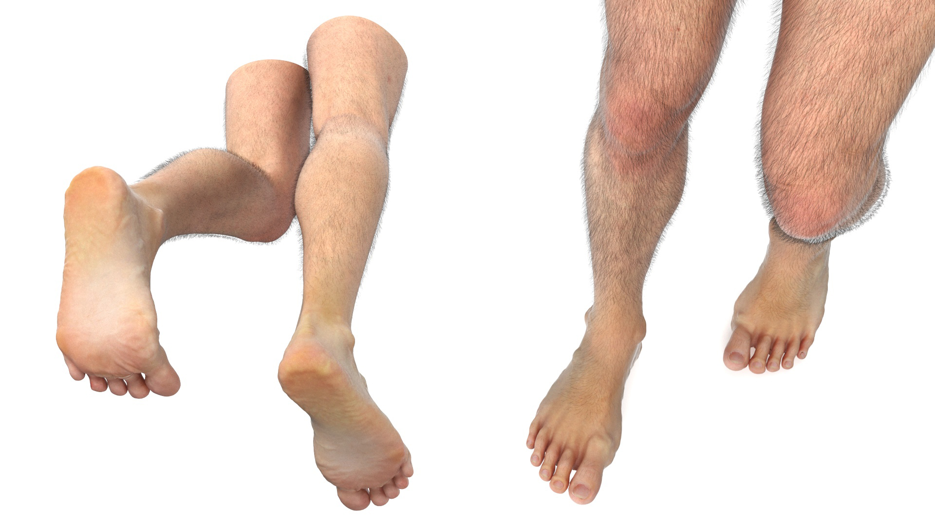 3D Realistic Man Legs in a Pose model