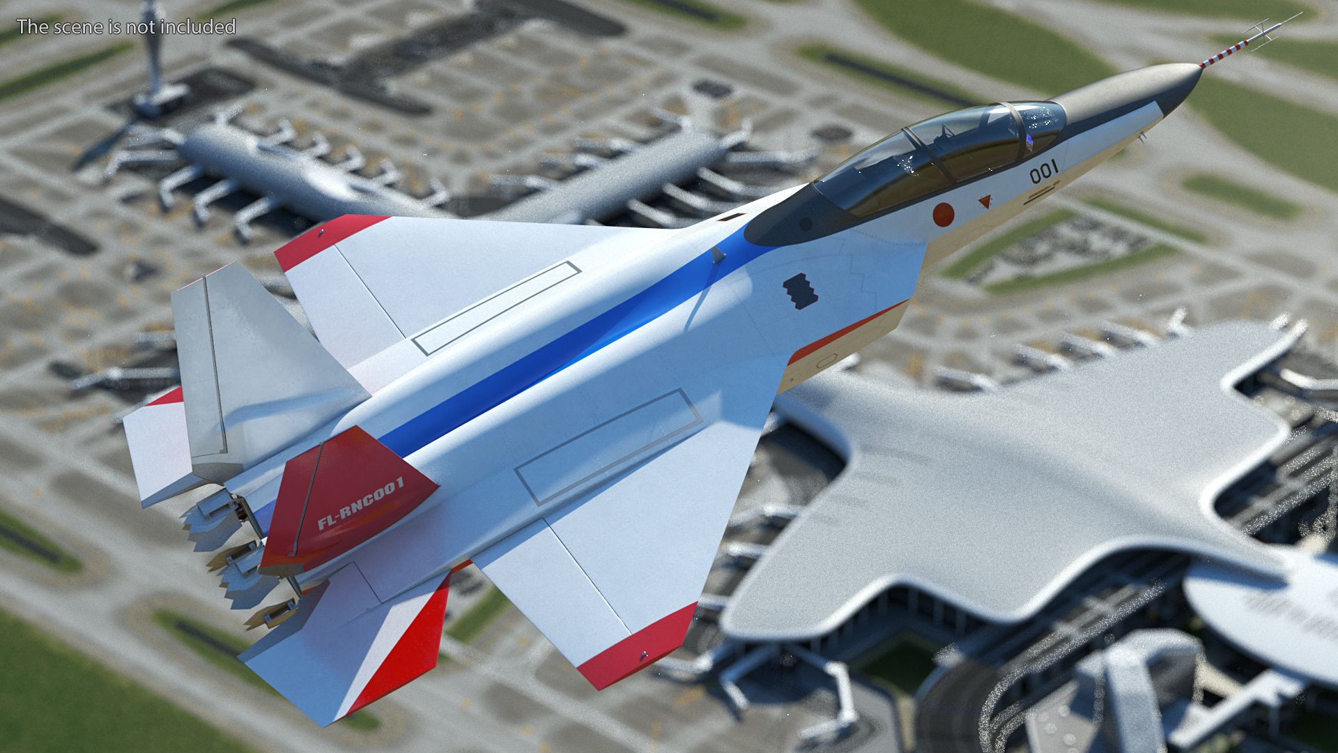 Mitsubishi X2 Shinshin Stealth Fighter Aircraft Flight 3D model