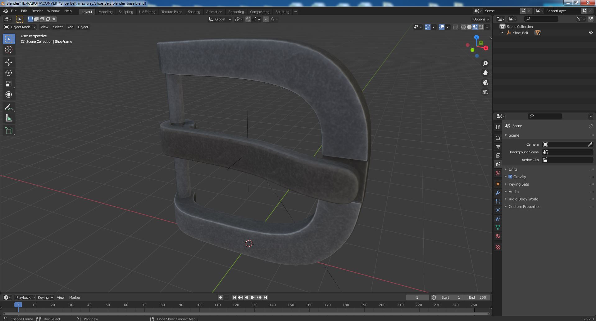 Shoe Belt 3D model