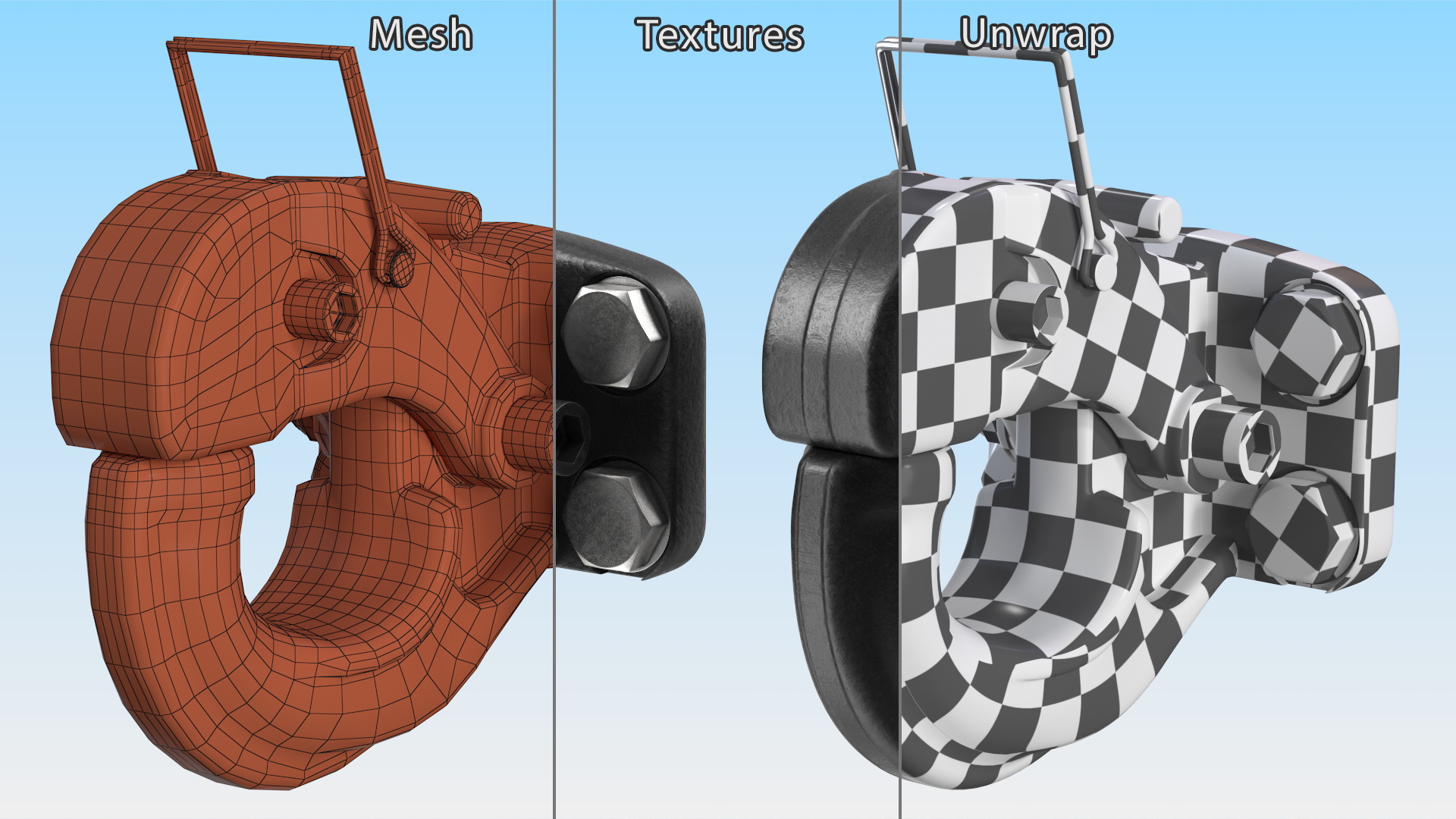 Pintle Hook Hitch 3D