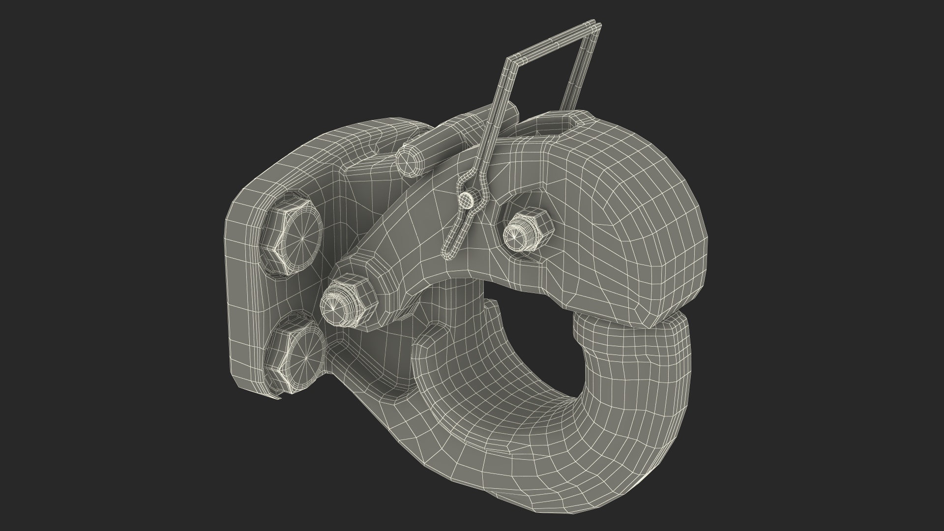 Pintle Hook Hitch 3D