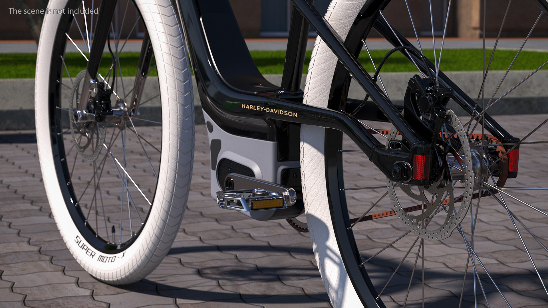 3D Electric Bike Harley Davidson Rigged