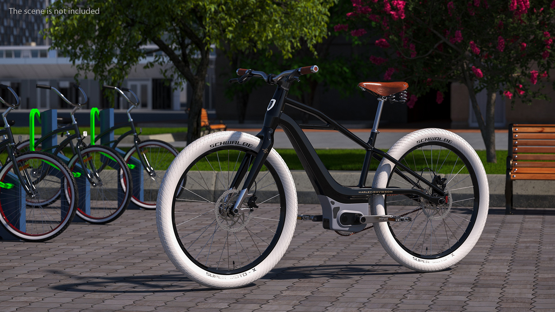 3D Electric Bike Harley Davidson Rigged