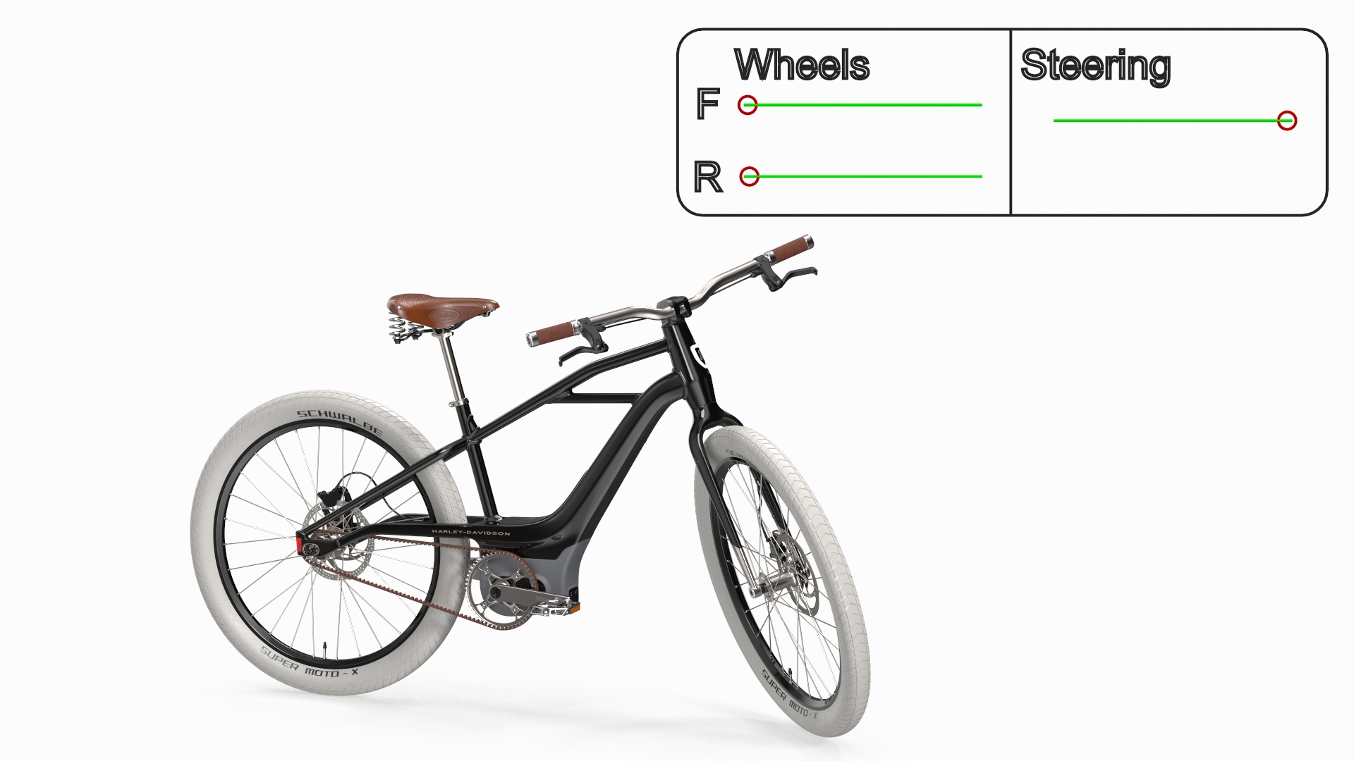 3D Electric Bike Harley Davidson Rigged
