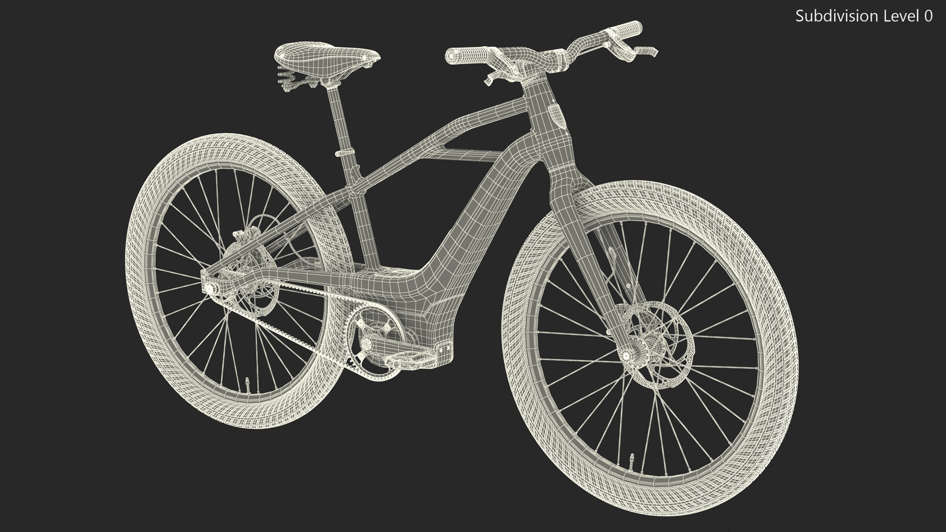 3D Electric Bike Harley Davidson Rigged